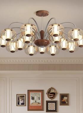 法式中室古客DSHLX厅吊vintae复古餐厅胡桃木色书房卧设灯计g师房