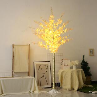 跨境RPBL光ED观树利灯尤景加叶节日派对室内装饰灯仿真绿植发树彩