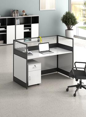 屏风办桌公椅组合简约现双四六财246人位职员工位卡座代务室PF-05