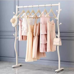 简易衣帽架厅落地773卧室家用内室衣架客折叠阳台多功能挂挂包凉