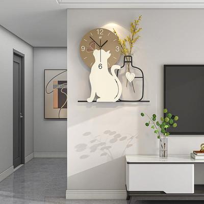 网创意客厅挂钟时现代装简JT2377约钟表红家用挂墙个性时尚餐厅背