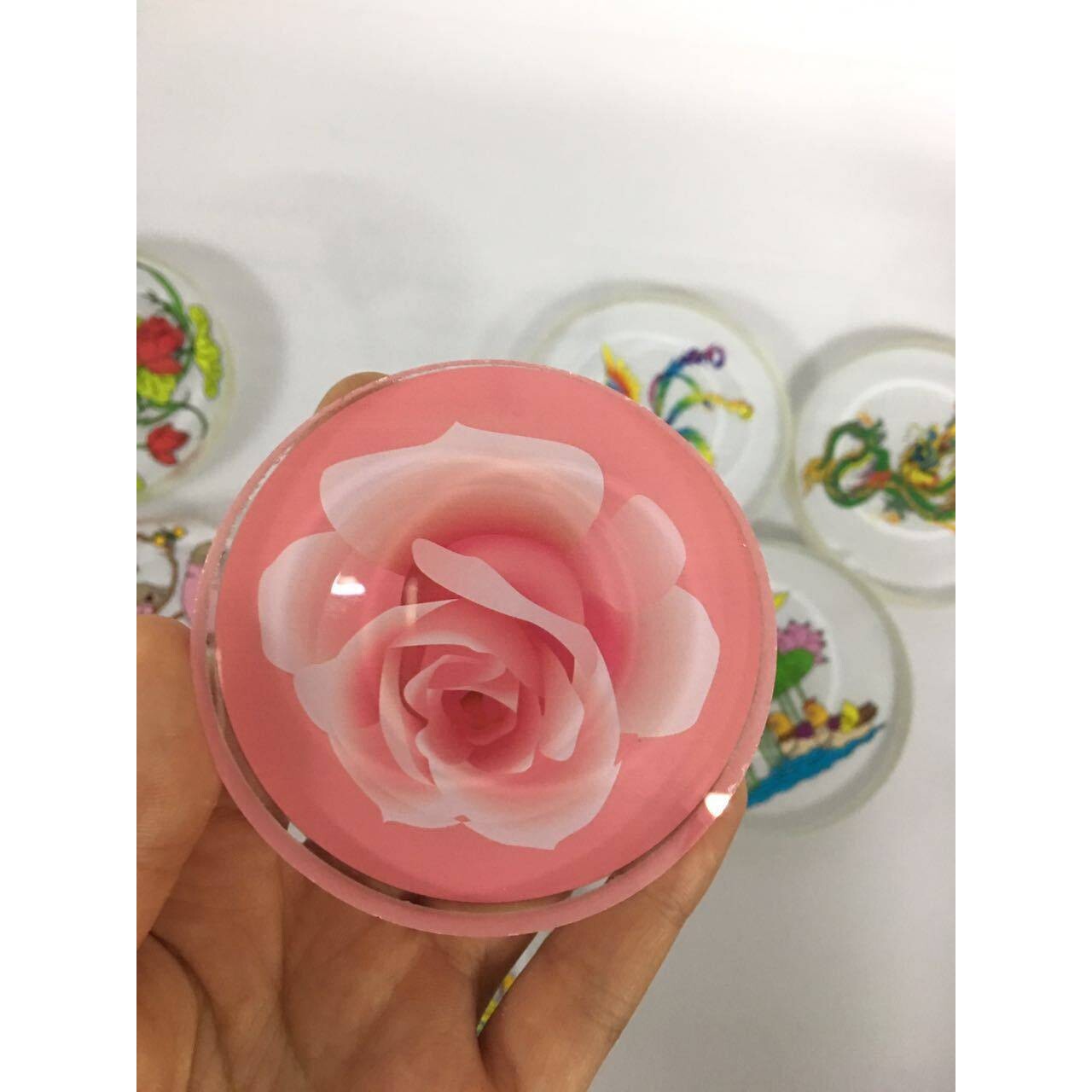 理光喷头白彩光油个性彩绘高落差化妆粉扑盒美甲uv打印机