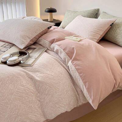 全棉EX202412三层2025秋季加厚被套1050X20X20A纱类纯棉提花磨毛