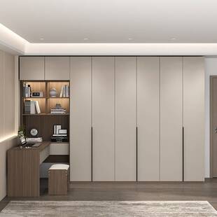 实木衣柜家用卧室现代简约颗粒板柜子八门主卧大衣橱新款2025爆款