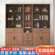轻奢书柜客厅一体靠带245d玻墙门柜子办公室奢储物柜璃文件柜轻展