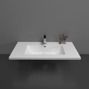 人造石一体成型真洗671漱台浴室柜缝大容丽台量亚克力可耐洗手池