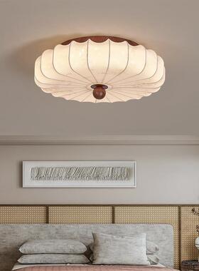 卧法复式古卧室吸546顶灯宋代美布学实木花纹艺灯南洋风护眼主房