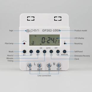 OP26-210A智能时控开关220V0定57时开时间控制器可定时自动关开关