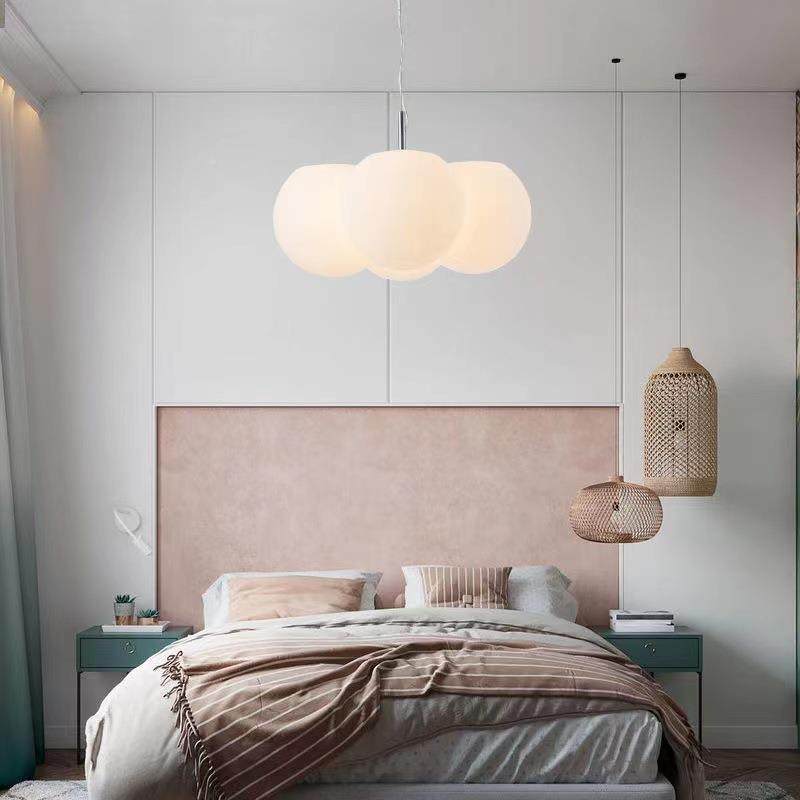 约卧室灯简现代2024年新款书间房灯C0029创意网儿红花型泡泡童房