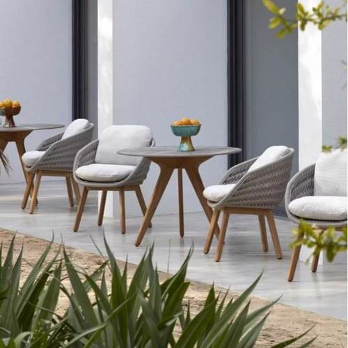 户柚木家具阳台酒外店民宿天庭花园实院木藤编沙发桌椅防水露TD09