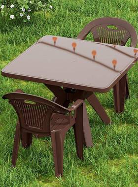 夜市烧烤摆摊厚SEM塑料椅套加装家庭院用结实出租屋防水户外桌桌椅款