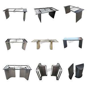 I轻奢不锈钢理餐桌腿书桌支架桌子架岩JAN板大1石脚餐台脚支撑架