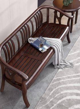 实木代沙发WOV家具客厅小型原木风中式发全实木沙组户合简约现日