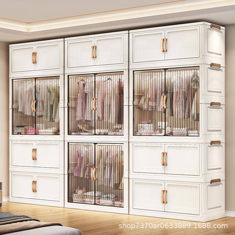 7YA0/80宽加厚宝宝衣用柜折叠婴收儿纳柜挂衣家储物柜童衣小可衣