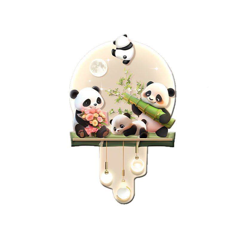 D18奶油风玄关装2饰画创熊道猫高档入户走廊过挂画温意玄关装饰馨