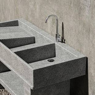 花岗台大理石洗衣池盆678一体室内搓外阳台庭院洗衣池岩带衣板拖