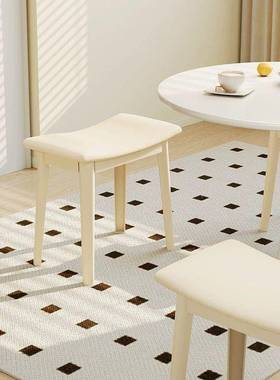 家用马鞍凳梳台化妆椅RNN子卧室板凳女生妆凳子简约矮塑料软凳包