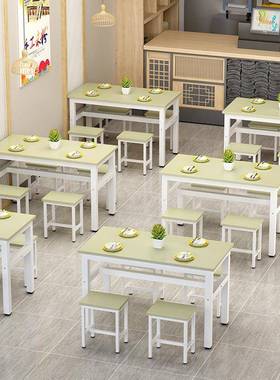 DEF食堂饭店餐桌商用餐早餐形店椅快餐小吃店桌组饮合长方出租房