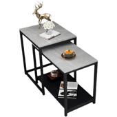 fL沙E约岩板边几沙发边柜客简厅移动小茶几发旁边侧柜x 45方形轻