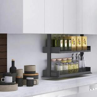 智能电动吊柜升降拉篮厨房橱上柜直下572拉式 物架下伸置缩调垂味