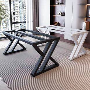 耐用支架铁艺茶几底座玻璃桌腿架铁架餐桌脚架岩板烤漆支架书桌