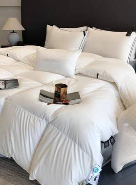 现大代被简约风匈松牙利95%朵白鹅绒匹MLC887马棉冬天保暖被子蓬