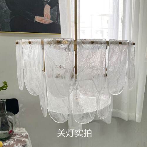 法古式创意个性云彩艺玻术璃灯具美式卧室793中网厅红轻奢餐客厅