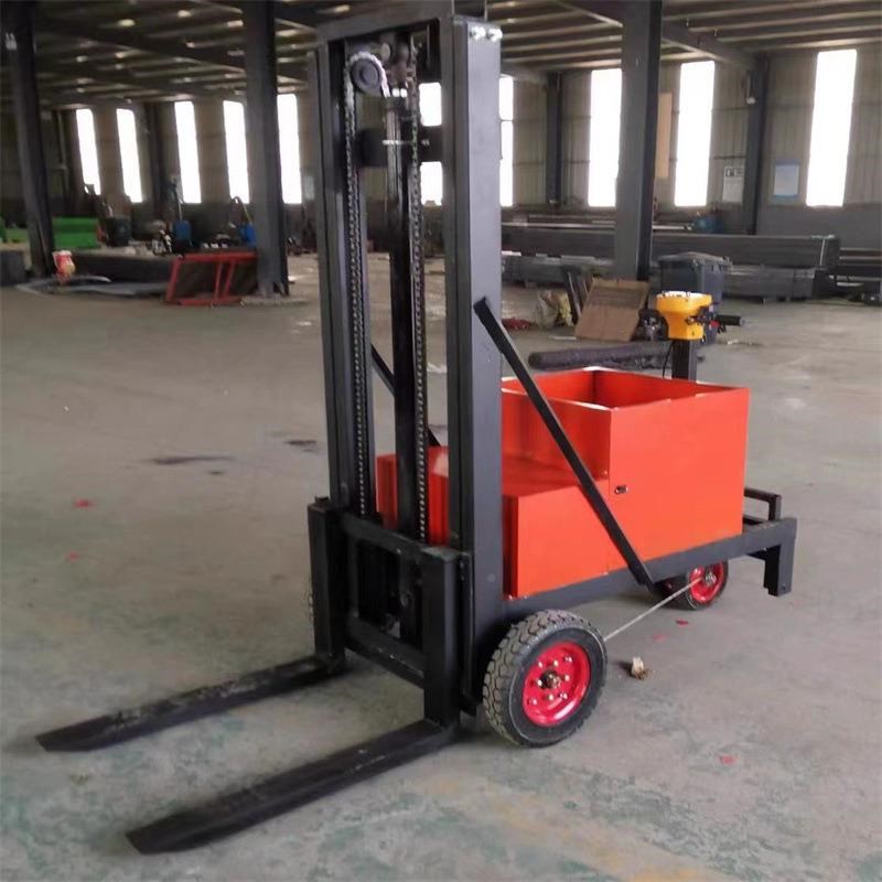 电动叉WLI车 易0.5r吨站立小式简三轮液压堆高车 半型自动搬运车