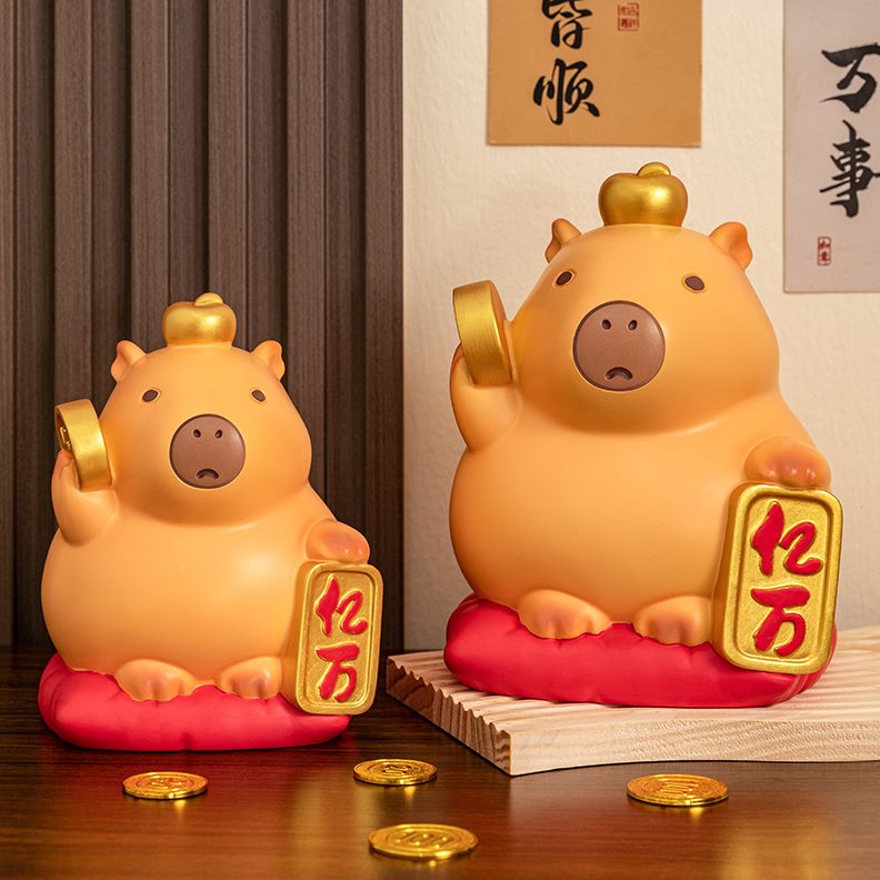 拉儿童男不只进罐创意卡储蓄女孩新款零2024水储巴钱存钱罐皮出豚