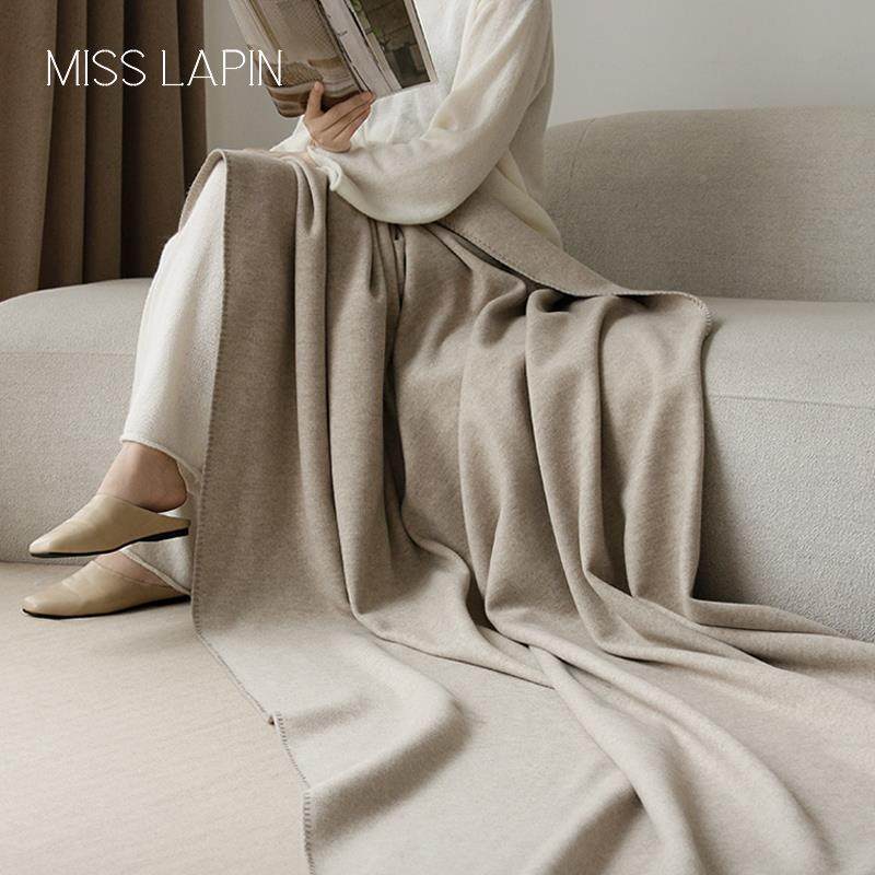 ?澜品毯纯色F76686HM发毛呢沙毯子羊毛毛质感毯盖毯午睡毯床尾轻