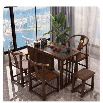 205新款上次档新CRV中式实木家用阳台客厅实木泡椅茶台茶桌桌组2