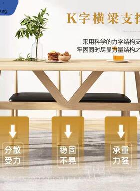 餐桌椅合小户型家用现代简约餐桌椅吃家饭桌用商厅用餐桌组子TMJ包邮