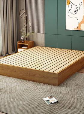 榻框榻米床落地式架1.8x2米空TTU架子床超厚宾馆床卧室床架架