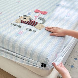 毛巾绣纯KZ－2165棉双层纱床笠单件三全保儿童床棉单罩席梦思床垫