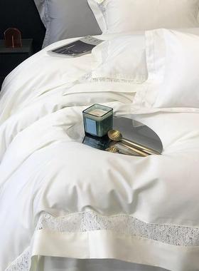 床A类100支长绒TGH124棉空四件套裸法镂式轻奢简约全棉睡单被套床