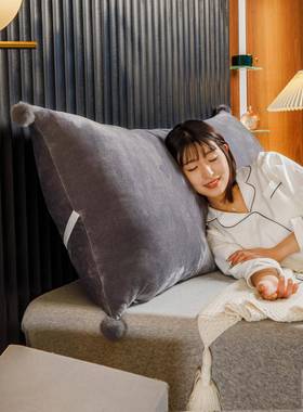 宿靠枕床头软包形大长枕头靠垫床上靠背KLD6452垫舍条长方男生睡