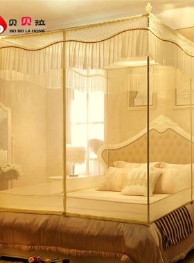 9QXC宫F7TTHM7J廷三门坐床拉链帐T蚊型开方全底家用帐儿童防摔加