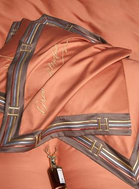 TB-65095A类母婴级轻床奢19套0支贡缎长绒棉四件全棉套纯棉被单笠