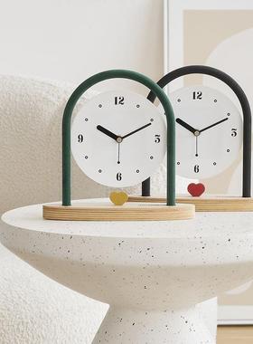 w面ozom饰卧室台钟装品桌摆件客厅电视柜创o意座TYOS170钟玄关床