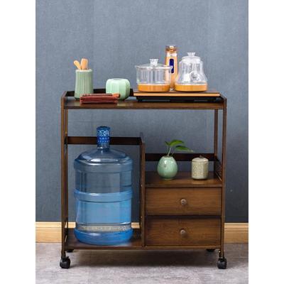 移动茶水置物架饮水桶实子楠竹YD-006木简架约茶水柜茶架台边几烧