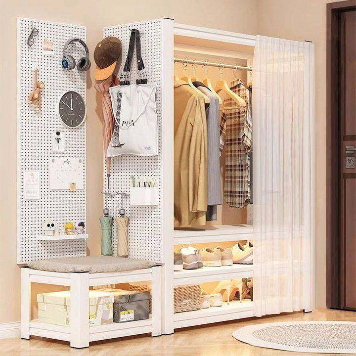 衣柜货架简易衣组装室SRZ衣帽间收纳架子落地多架层卧步入式角钢