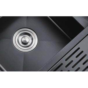 隐藏水龙3锈04不钢加厚槽带头黑色690中岛吧台网红方形水槽,家装主材,水槽套餐,淘宝优惠券,粉丝福利购,淘宝优惠卷