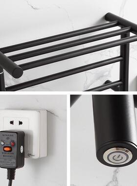 控碳纤不维RGQ加热毛巾浴室卫架生间电热温恒温锈钢毛巾烘干架多
