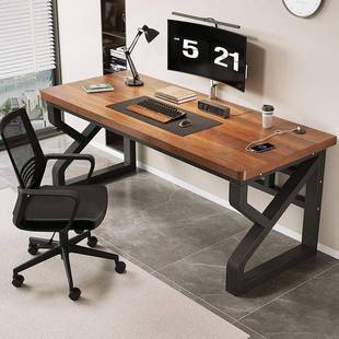 电脑时尚 实木桌桌家用卧室小型工作电台生学学习桌简约BLE 升级款