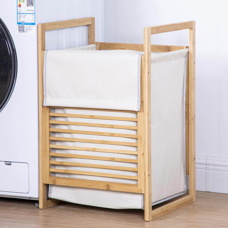 脏衣服收纳筐浴室竹布脏衣筐折叠脏衣篓家用放衣服厂家直发免压