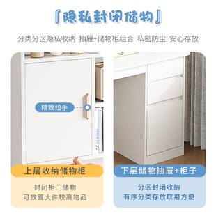 书桌学生家用书架书柜一体电脑桌初中生卧室写作业桌学习写字桌子