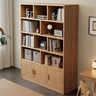 办公室文件柜木质档案资料柜简约现代带门书柜落地多层收纳储物柜