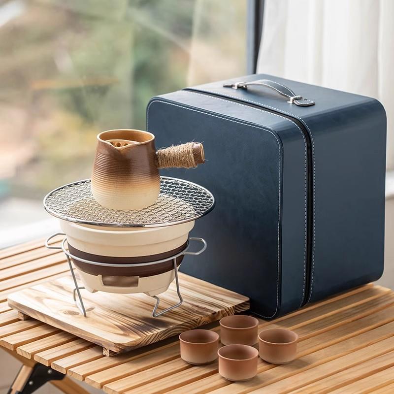 罐罐茶围炉煮茶家用旅行煮茶器户外碳烤炉公司团建露营烧烤架套装