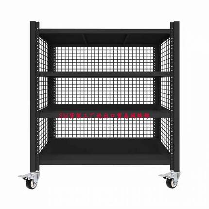 工厂重型带轮可移动货架带网格多层家用置物铁架仓储物料推车