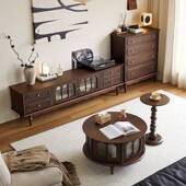 落客物地柜电视柜茶几组厅合收纳储新款 实木复DSG098古法式 美式 网